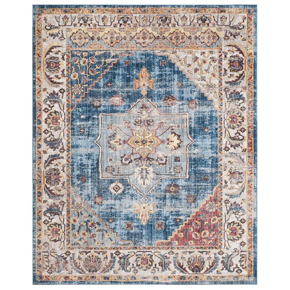 Safavieh Bristol BTL349C-7R 7' x 7' Blue/Ivory Round Area Rug, , large