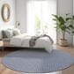Dalyn Rug Company Hinton 4" Round Navy Indoor/Outdoor Area Rug, , large