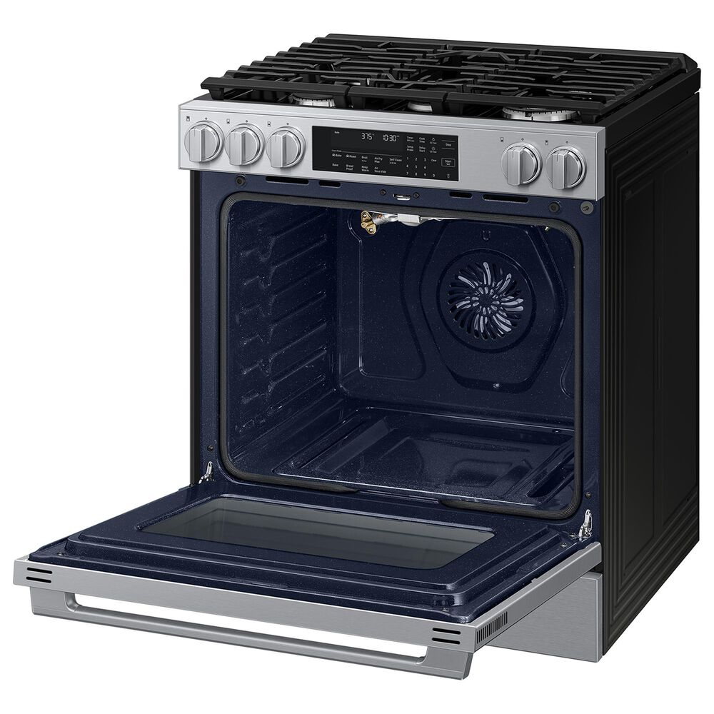 Samsung Bespoke 6.0 Cu. Ft. Smart Slide-In Gas Range with Illuminated Precision Knobs in Stainless Steel, , large