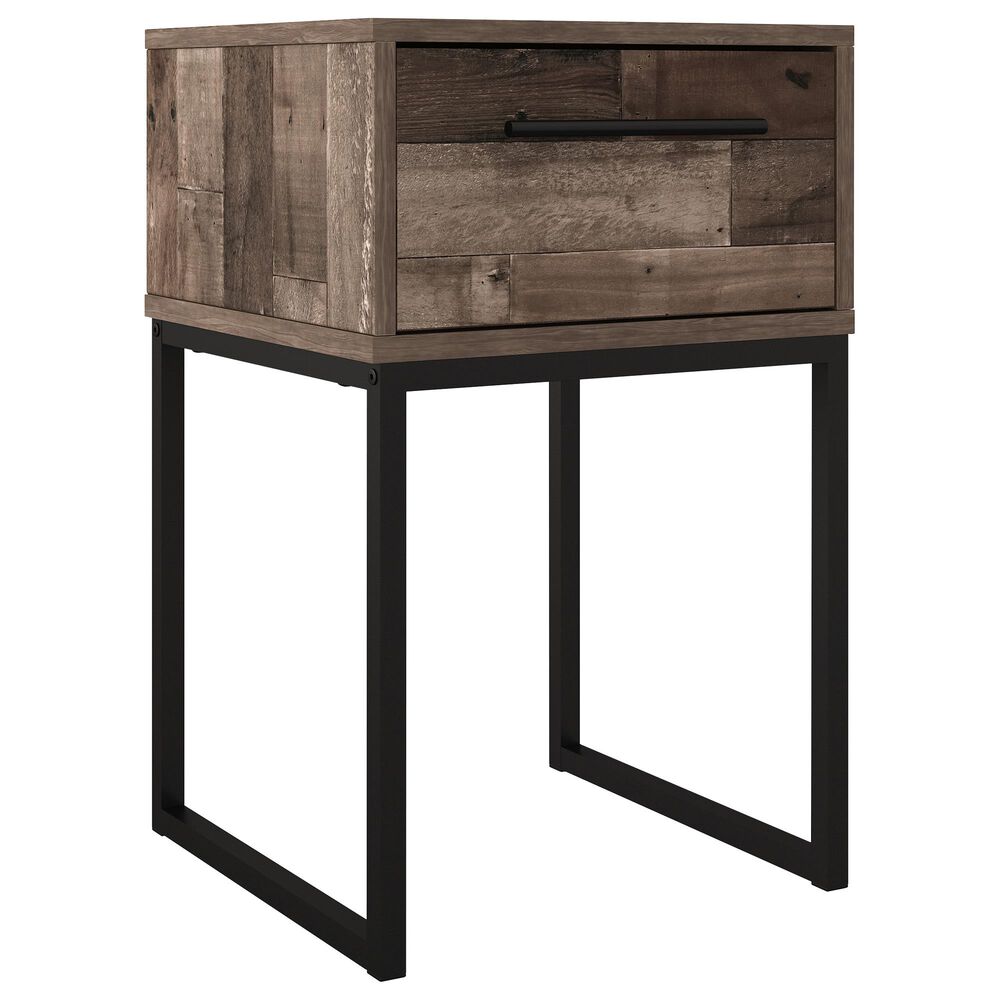 Signature Design by Ashley Neilsville 1 Drawer Nightstand in Gray and Dark Brown, , large