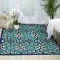 Nourison Aloha Geometric 7"10" x 10"6" Navy Indoor/Outdoor Area Rug, , large