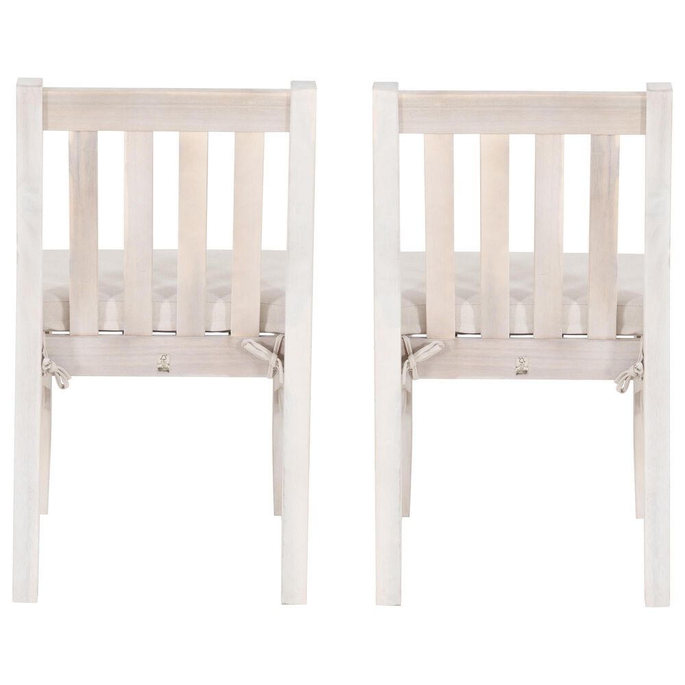 Linon Home Decor Teagon Patio Side Chair with Beige Cushion in Natural (Set of 2), , large