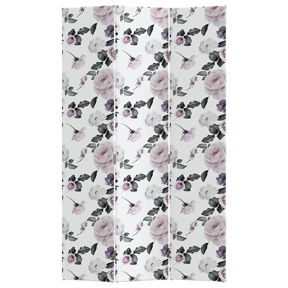 Skyline Furniture Upholstered Screen in Soft Floral Sage, , large