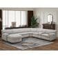 Vogue Home Furnishings 4-Piece Power Left-Facing Reclining Sectional with Chaise in Dove Gray, , large