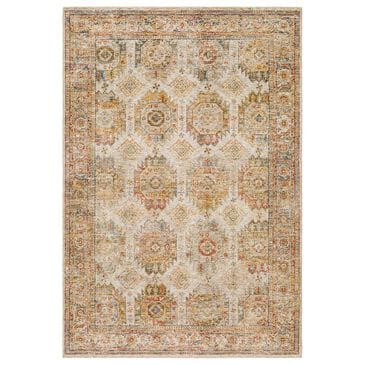 Surya Mona Lisa 7"10" Round Tan, Mustard, Brick Red, Sage, Olive, Dark Blue and Burgundy Area Rug, , large