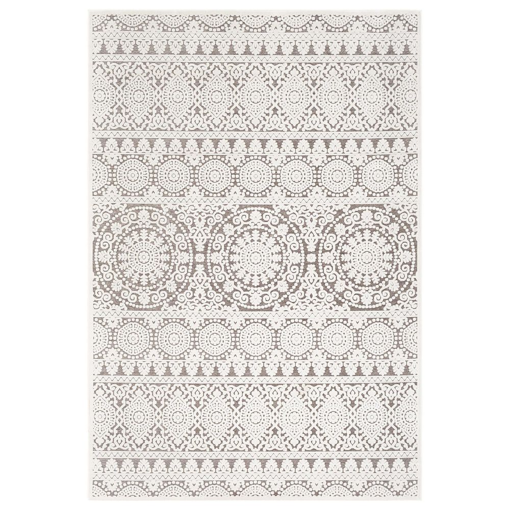 Surya Dantel DTL-2317 2" x 2"9" Silver Gray and Taupe Scatter Rug, , large