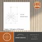 Vaxcel International Co. Ltd. Estelle 12-Light Pendant in Natural Brass, , large