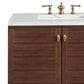 James Martin Vanities Amberly 36" Single Bathroom Vanity in Walnut with 3 cm Ethereal Noctis Quartz Top and Rectangular Sink, , large