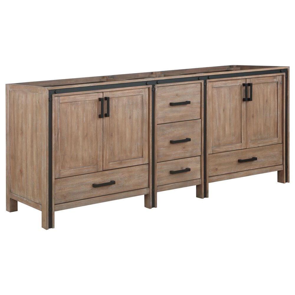 Lexora Home Ziva 84" Double Bathroom Vanity Cabinet Only in Rustic Barnwood, , large