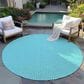 Dalyn Rug Company Hinton 10" Round Aqua Indoor/Outdoor Area Rug, , large
