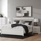 Ashley Zuraleus King Upholstered Panel Bed with Two Nightstands in Matte White, , large