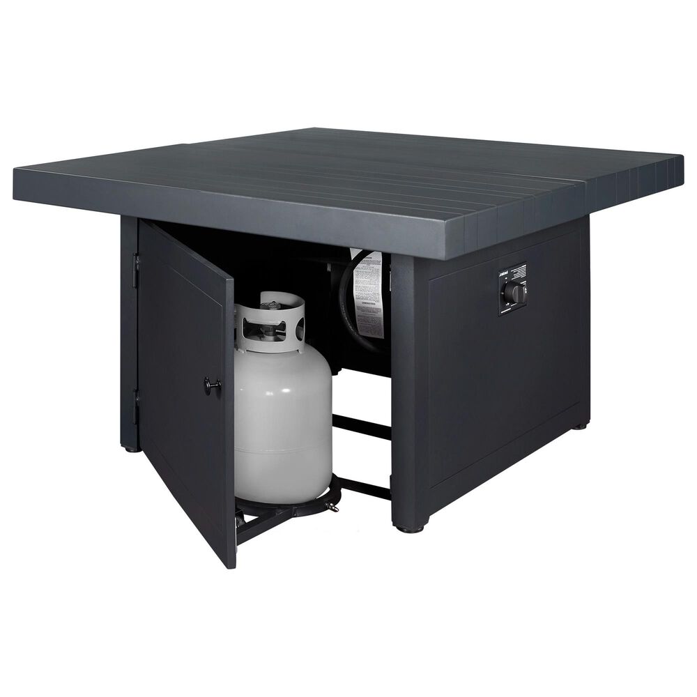 Plank And Hide Co 42&quot; Square Firepit Top &amp; Base in Black and Charcoal, , large