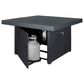 Plank And Hide Co 42" Square Firepit Top & Base in Black and Charcoal, , large