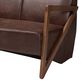 Baxton Studio Christa Stationary Sofa in Dark Brown, , large