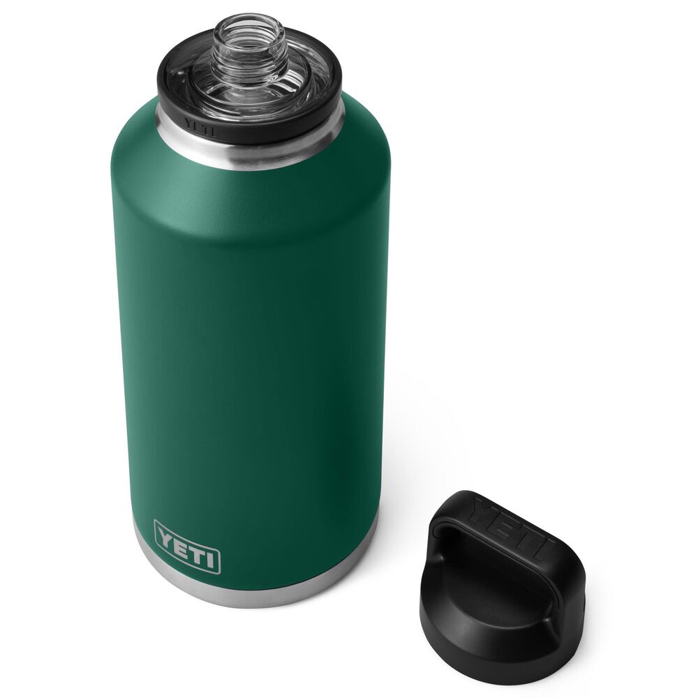 YETI Rambler 64 Oz Water Bottle with Chug Cap in Black Forest Green, , large