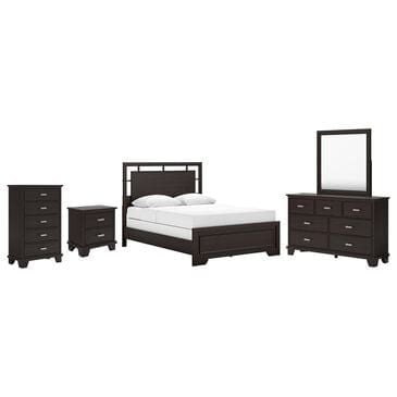 Ashley Covetown 5-Piece Queen Bedroom Set in Dark Brown, , large