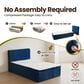 HOMLUX Plush Twin Mattress with Blue Headboard, , large