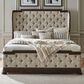 Belle Furnishings Provence Park Queen Upholstered Shelter Bed in Chateau Brown, , large