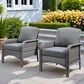 HOMLUX 27" Patio Single Chair in Dark Grey (Set of 2), , large