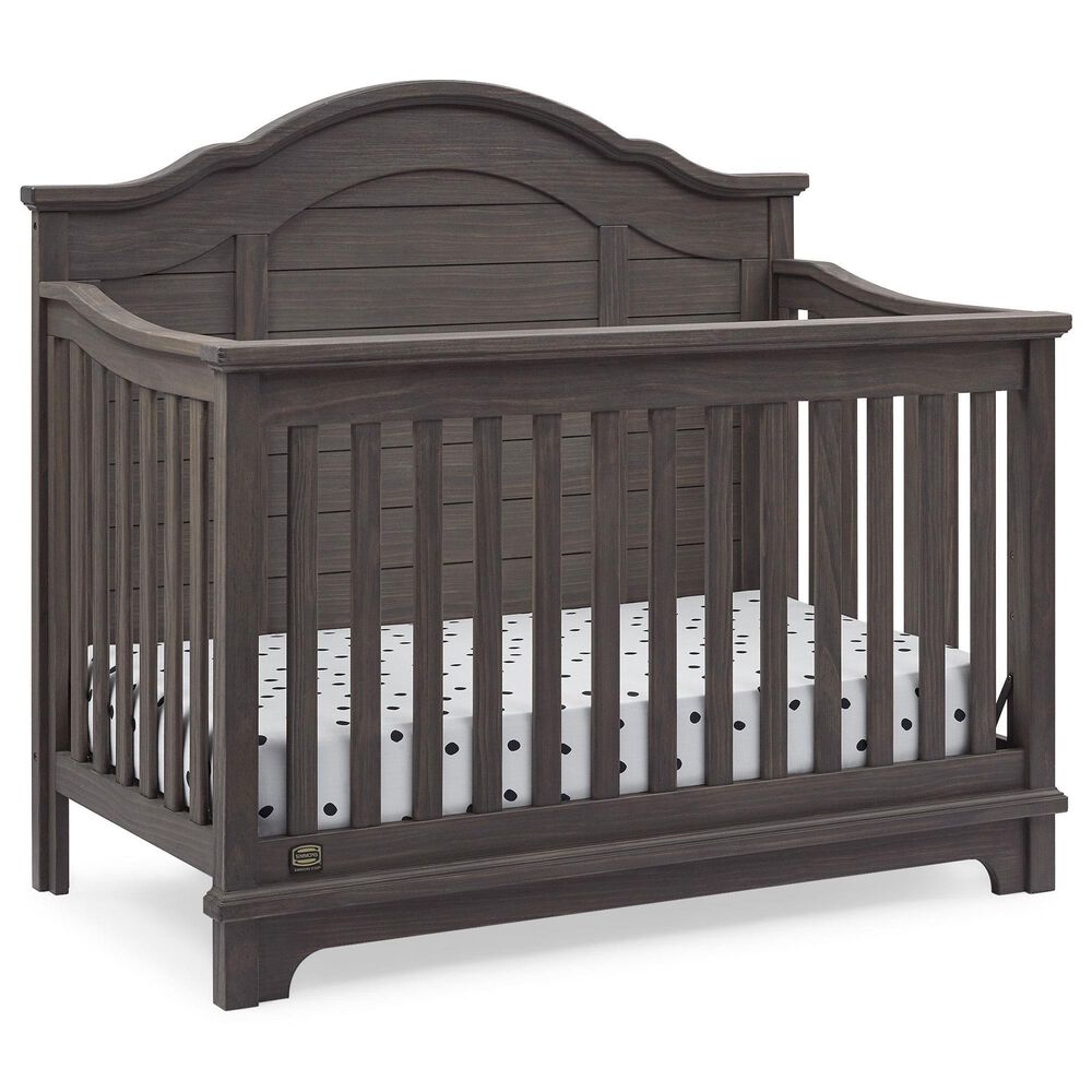 Delta Children Asher 6-In-1 Convertible Crib in Rustic Grey, , large