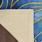 Nourison Prismatic 7"9" x 9"9" Blue Gold Area Rug, , large