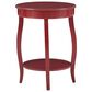Linon Home Decor Rainbow Round Side Table in Red, , large