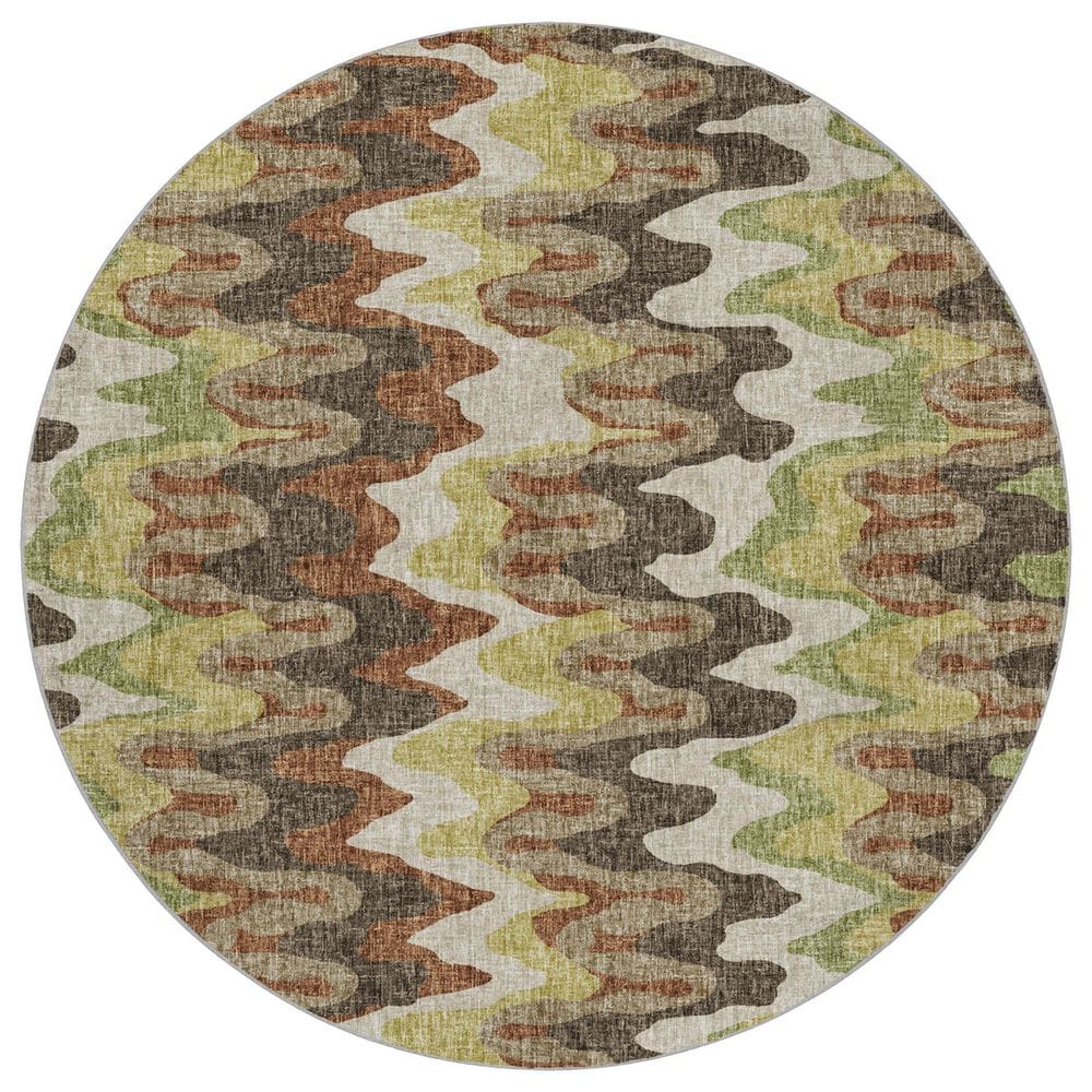 Dalyn Rug Company Lorenzo LN6 Chocolate 8" Round Area Rug, , large