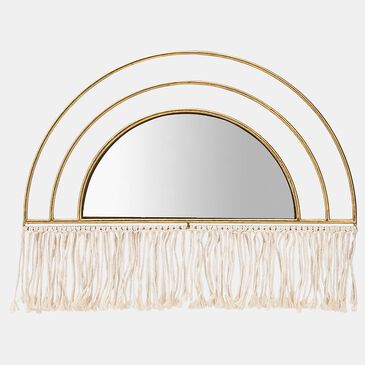 Sagebrook Home 17" Arched Mirrored Wall Deco in Gold, , large