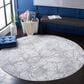 Safavieh Craft CFT960F 6"7" Round Grey and Wine Area Rug, , large