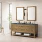 James Martin Vanities Breckenridge 72" Double Bathroom Vanity in Light Natural Oak with 3 cm Parisien Bleu Quartz Top and Rectangular Sinks, , large