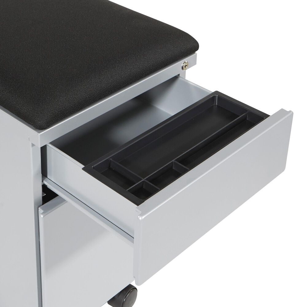 OSP Home File Cabinet in Black and Silver, , large