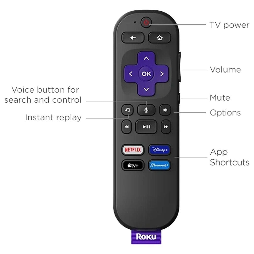 Roku Streaming Stick 4K Streaming Device in Black, , large