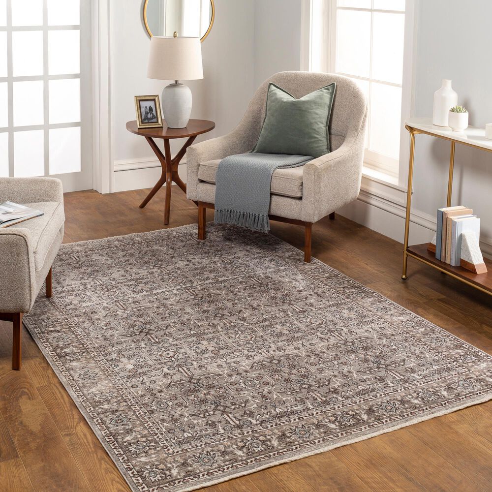Surya Carlisle Oriental 7&#39;10&quot; x 10&#39; Dusty Sage, Light Gray, Dusty Pink, Ivory, Pale Blue and Charcoal Area Rug, , large