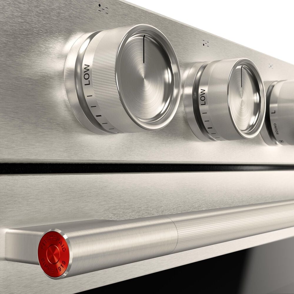 KitchenAid 2-Piece Kitchen Package with 30" Slide-In Smart Gas Range and 30" Over-the-Range Microwave Oven in PrintShield Stainless Steel, , large