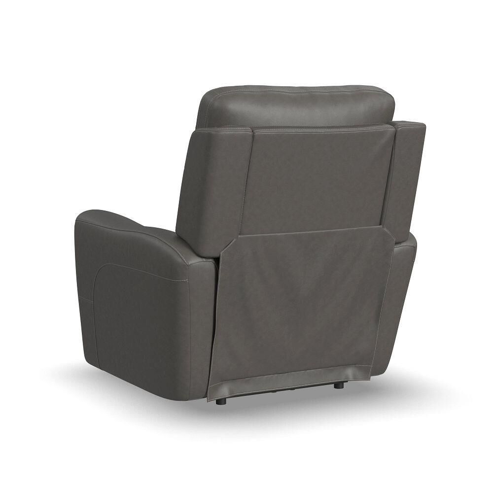 Flexsteel Power Recliner with Power Headrest and Lumbar in Gray, , large