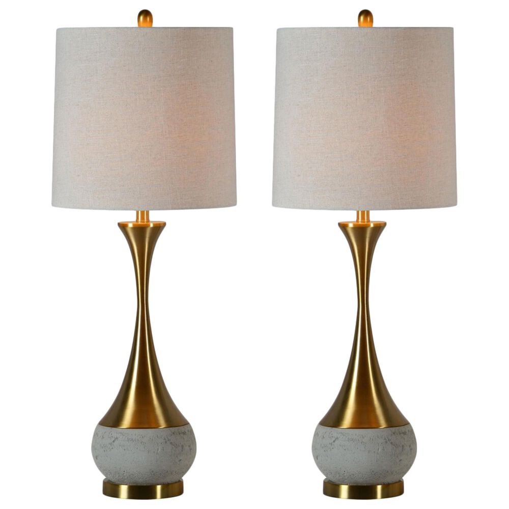 Southern Lighting Claudia Table Lamp in Gold and Grey (Set of 2), , large