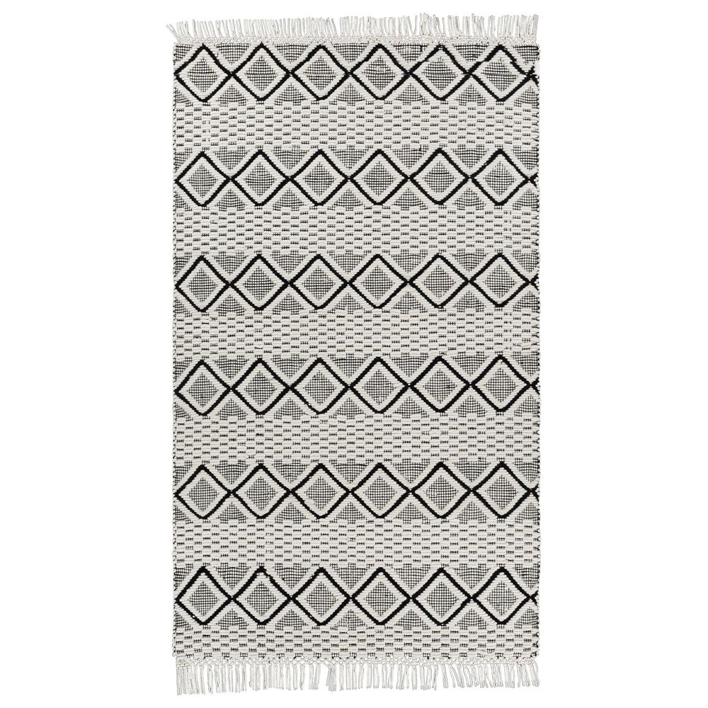 Surya Saint Clair SIC-2301 2'6" x 8' Charcoal, Black and White Runner, , large