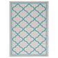 Safavieh Bermuda 3" x 5" Beige and Aqua Indoor/Outdoor Area Performance Rug, , large