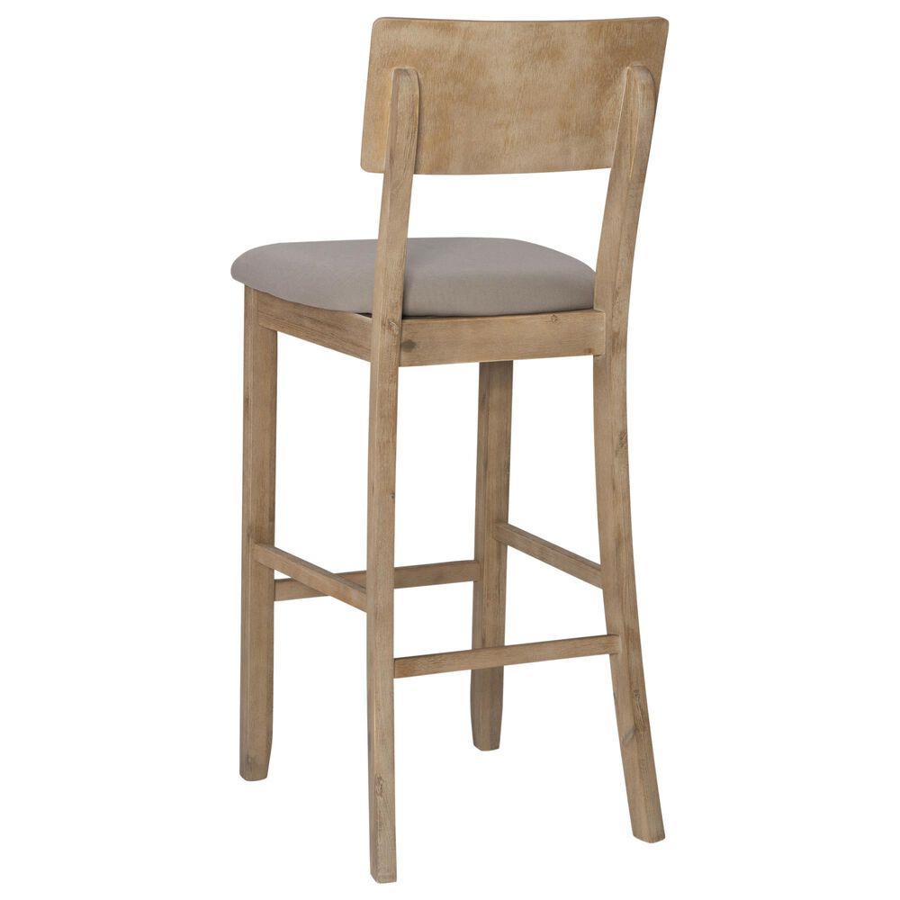 Linon Home Decor Jorissen Bar Stool in Grey Wash, , large