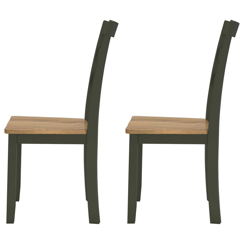 Ashley Gesthaven Dining Chair Set of 2 in Natural and Green, , large