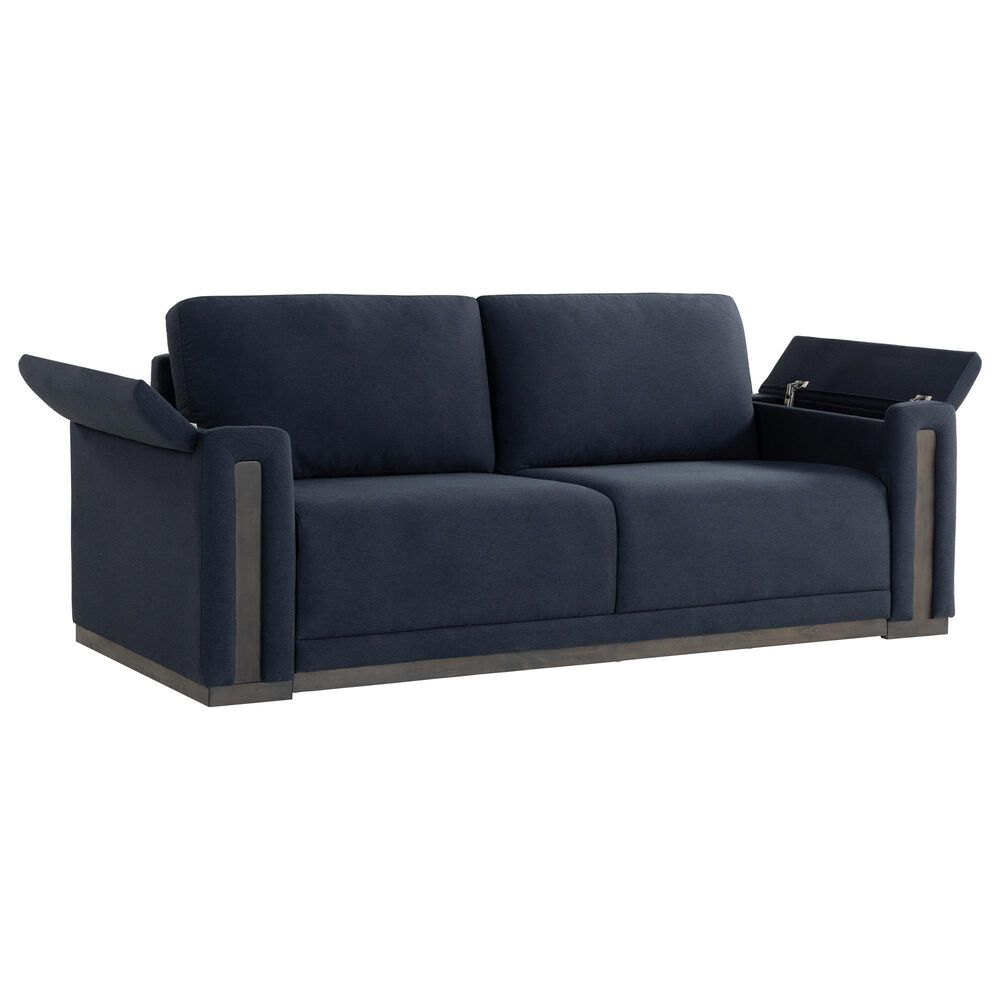 Lifestyle Solutions Riles Stationary Storage Sofa in Navy Blue, , large