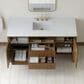 James Martin Hudson 60" Single Bathroom Vanity in Honey Oak with 3 cm Tajnar Eclos Top and Rectangular Sink, , large