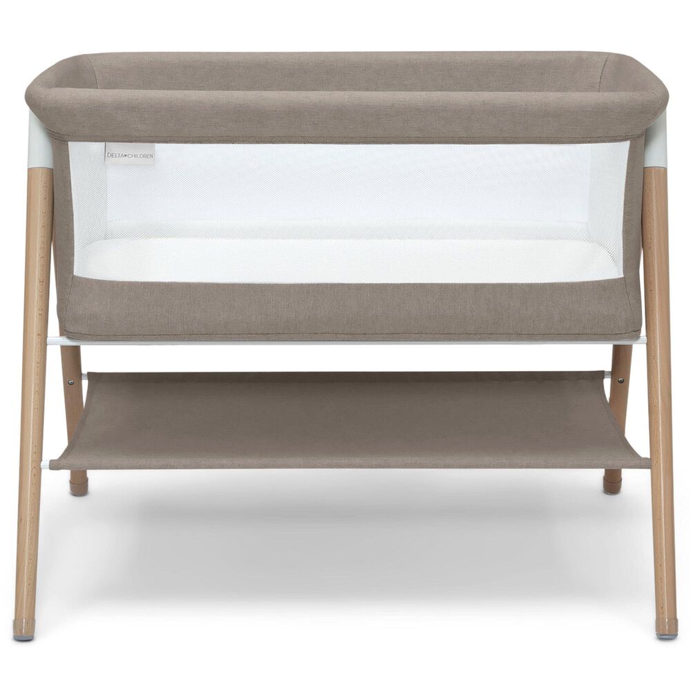 Delta Children Bondi Beechwood Bed Bassinet in Tan Melange, , large
