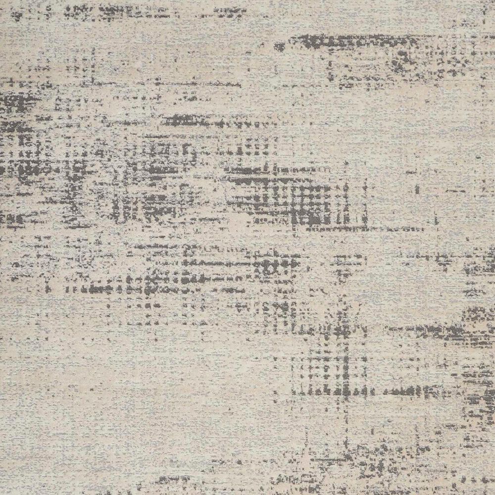 Nourison Rush 8&#39; Round Ivory and Beige Area Rug, , large