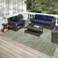 Dalyn Rug Company Sedona Floral 9" x 12" Moss Indoor/Outdoor Area Performance Rug, , large