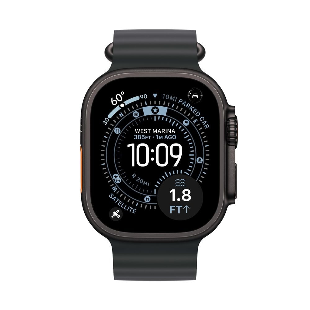 Apple Watch Ultra 3 &#40;GPS+Cellular&#41; 49mm Black Titanium Case with Black Ocean Band - Black - &#40;2025&#41;&#40;Pre-Order&#41;, , large