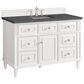 James Martin Vanities Lorelai 48" Single Vanity in Bright White with 3 cm Parisien Bleu Quartz Top, , large