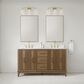 37B Fenwick 60" Double Bathroom Vanity in Kona with Glossy White Composite Stone Top and Backsplash, , large