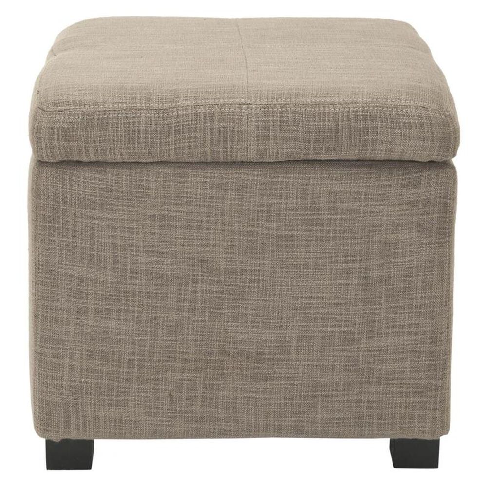 Safavieh Hudson Madison Square Ottoman in Gray, , large