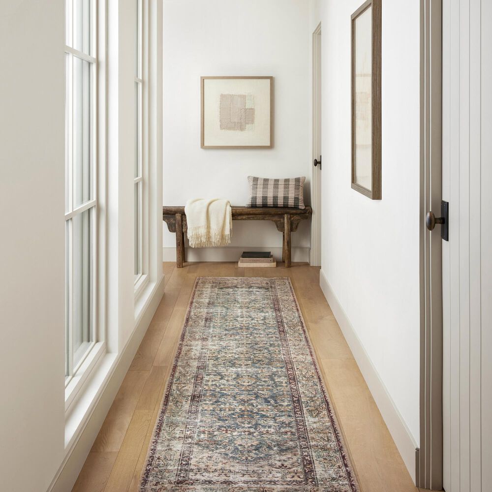 Amber Lewis x Loloi Georgie 2&#39; x 5&#39; Teal and Antique Area Rug, , large